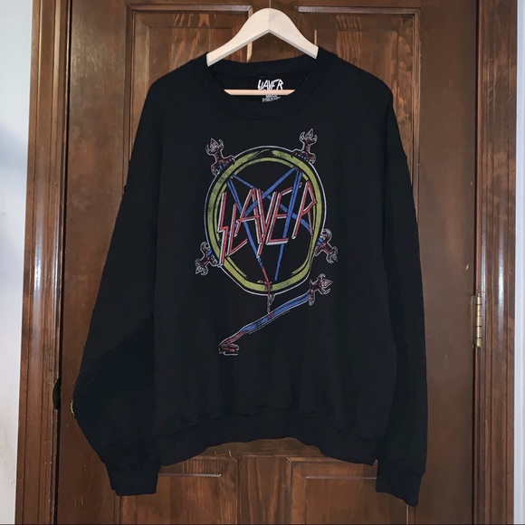 Urban Outfitters Tops - Slayer Black Graphic Sweatshirt